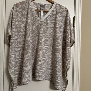 Striped V-Neck Women's Top